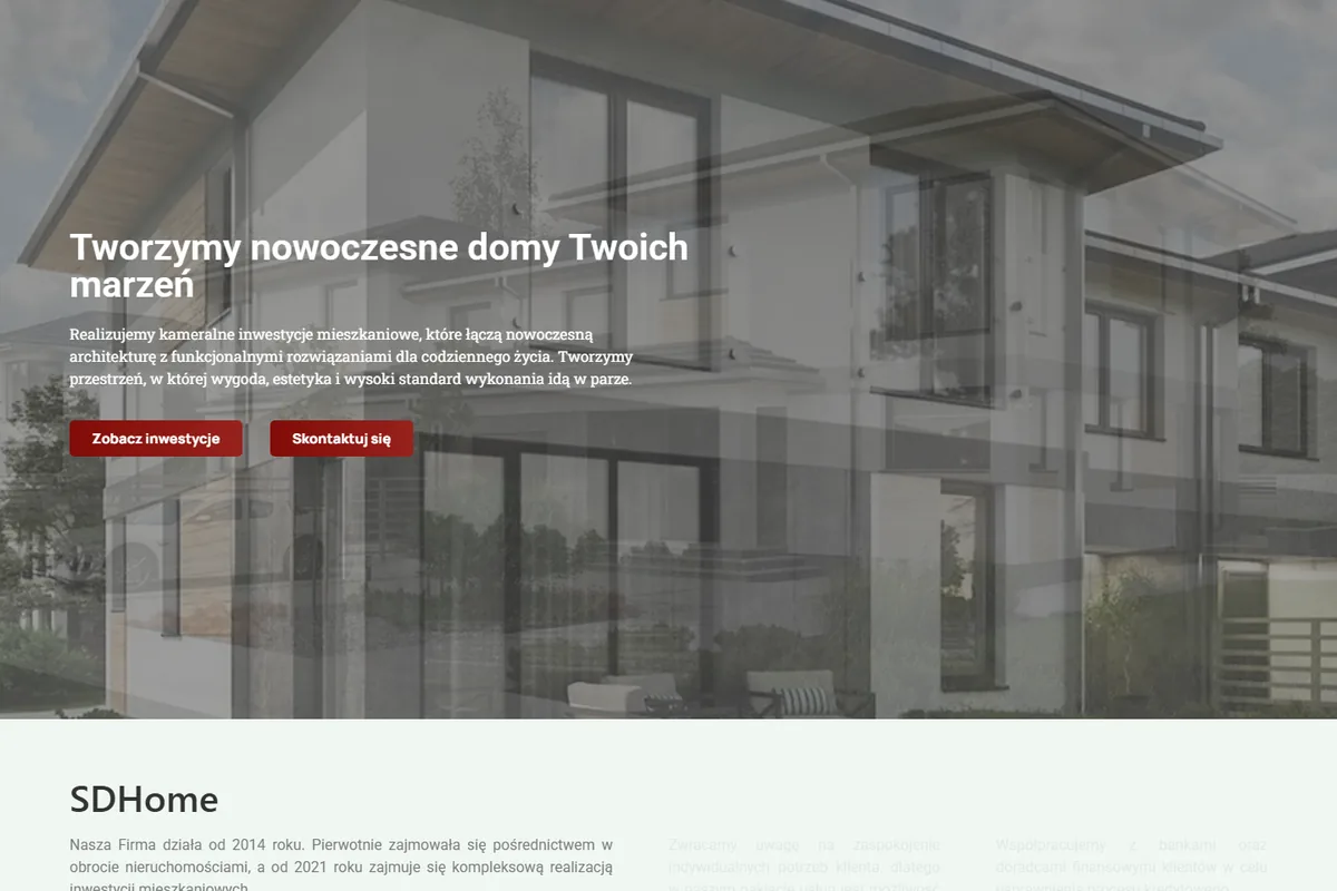 Strona internetowa SD Home